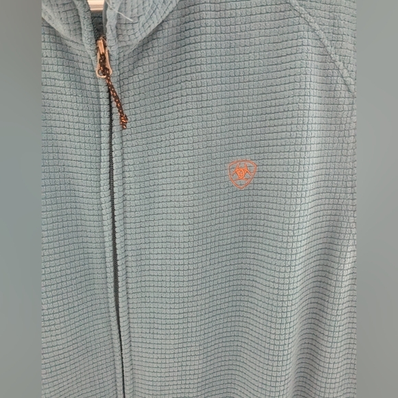 Ariat Women's Vintage Sweater Vest Full Zip Base Layer Teal Blue Size L - Picture 3 of 8